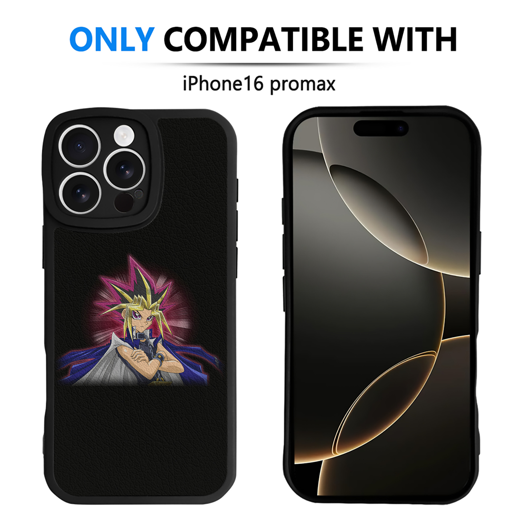 （画像用） 遊☆戯☆王 Yu-Gi-Oh! 【iPhone 16シリーズ対応】シリコンスマホケース（レザー調） 材質：シリコン